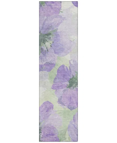 Addison Chantille Machine Washable Acn1554 2'3"x7'6" Runner Area Rug In Purple