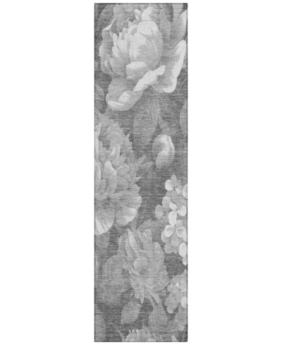 Addison Chantille Machine Washable Acn1562 2'3"x7'6" Runner Area Rug In Gray