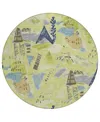 Addison Chantille Machine Washable Acn1573 8'x8' Round Area Rug