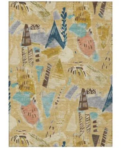 Addison Chantille Machine Washable Acn1574 Area Rug Collection In Gold