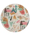 Addison Chantille Machine Washable Acn1575 8'x8' Round Area Rug