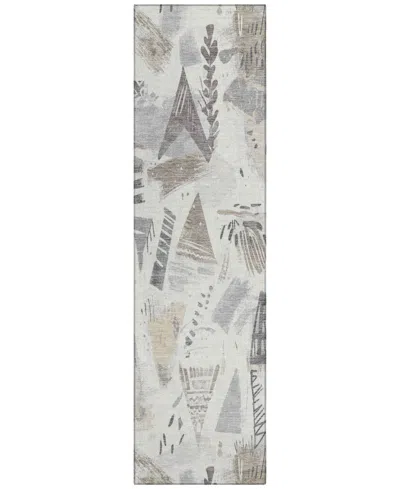 Addison Chantille Machine Washable Acn1576 2'3"x7'6" Runner Area Rug In White