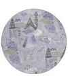 Addison Chantille Machine Washable Acn1577 8'x8' Round Area Rug