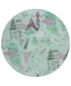 Addison Chantille Machine Washable Acn1578 8'x8' Round Area Rug