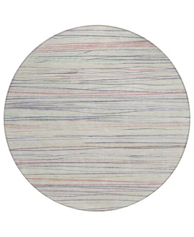 Addison Chantille Machine Washable Acn1603 8'x8' Round Area Rug In Sand