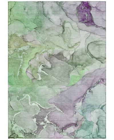 Addison Chantille Machine Washable Acn500 5'x7'6 Area Rug In Green