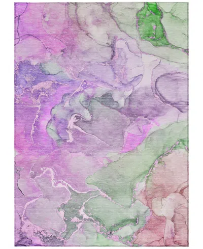 Addison Chantille Machine Washable Acn500 9'x12' Area Rug In Purple