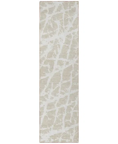 Addison Chantille Machine Washable Acn501 2'3x7'6 Runner Area Rug In Beige