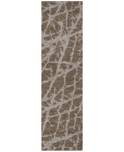 Addison Chantille Machine Washable Acn501 2'3x7'6 Runner Area Rug In Brown