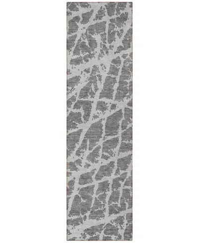 Addison Chantille Machine Washable Acn501 2'3x7'6 Runner Area Rug In Charcoal