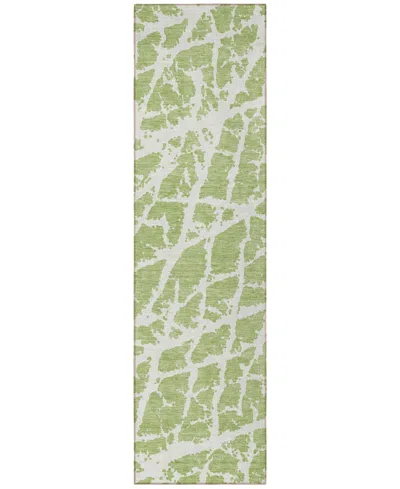 Addison Chantille Machine Washable Acn501 2'3x7'6 Runner Area Rug In Lime