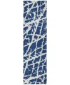 Addison Chantille Machine Washable Acn501 2'3x7'6 Runner Area Rug In Navy