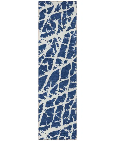 Addison Chantille Machine Washable Acn501 2'3x7'6 Runner Area Rug In Navy