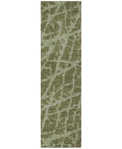 Addison Chantille Machine Washable Acn501 2'3x7'6 Runner Area Rug In Olive