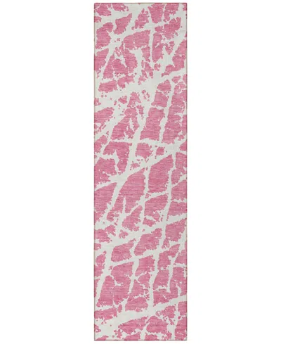 Addison Chantille Machine Washable Acn501 2'3x7'6 Runner Area Rug In Pink