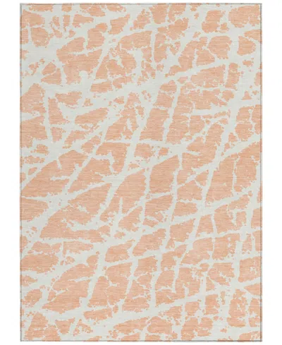 Addison Chantille Machine Washable Acn501 2'6x3'10 Area Rug In Peach