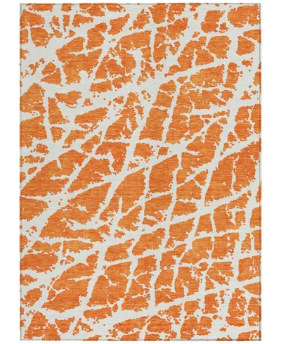 Addison Chantille Machine Washable Acn501 3'x5' Area Rug In Orange