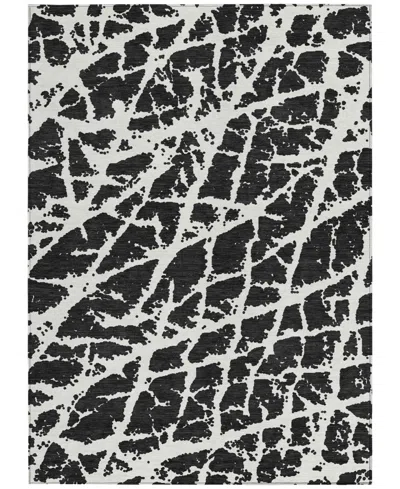 Addison Chantille Machine Washable Acn501 5'x7'6 Area Rug In Black