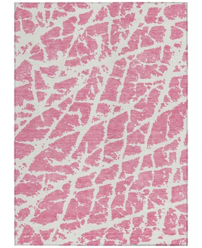 Addison Chantille Machine Washable Acn501 5'x7'6 Area Rug In Pink