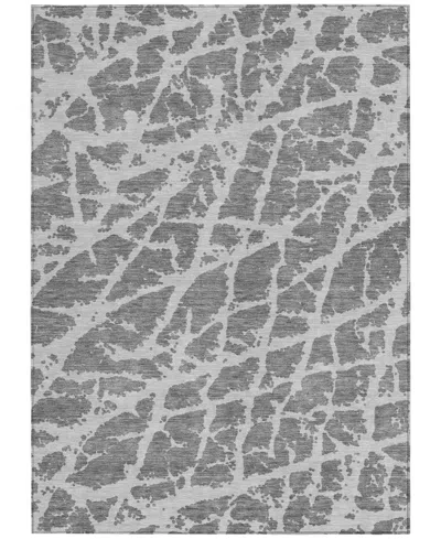 Addison Chantille Machine Washable Acn501 8'x10' Area Rug In Charcoal