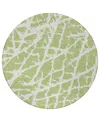 Addison Chantille Machine Washable Acn501 8'x8' Round Area Rug In Lime