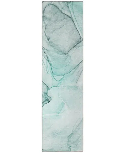 Addison Chantille Machine Washable Acn502 2'3x7'6 Runner Area Rug In Ocean