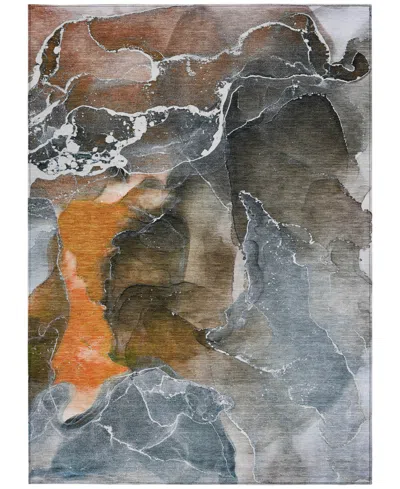 Addison Chantille Machine Washable Acn503 2'6x3'10 Area Rug In Orange