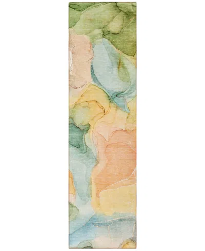 Addison Chantille Machine Washable Acn504 2'3x7'6 Runner Area Rug In Blue