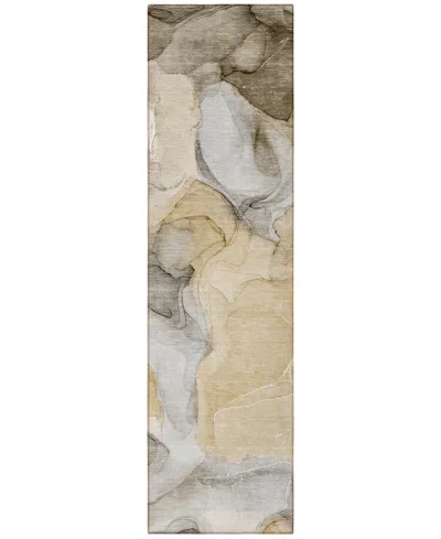 Addison Chantille Machine Washable Acn504 2'3x7'6 Runner Area Rug In Brown