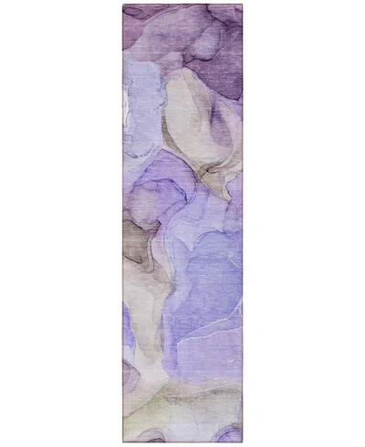 Addison Chantille Machine Washable Acn504 2'3x7'6 Runner Area Rug In Purple