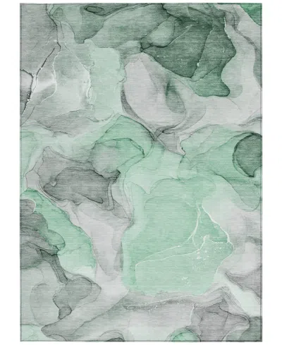 Addison Chantille Machine Washable Acn504 5'x7'6 Area Rug In Green