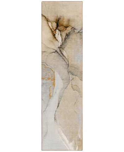 Addison Chantille Machine Washable Acn506 2'3x7'6 Runner Area Rug In Beige