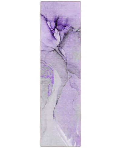 Addison Chantille Machine Washable Acn506 2'3x7'6 Runner Area Rug In Purple
