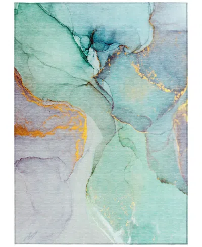 Addison Chantille Machine Washable Acn506 5'x7'6 Area Rug In Ocean