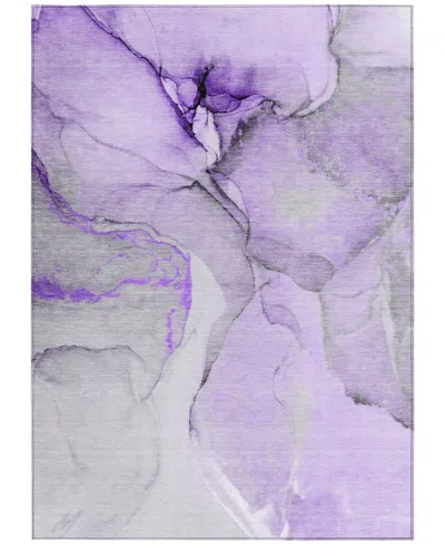 Addison Chantille Machine Washable Acn506 8'x10' Area Rug In Purple