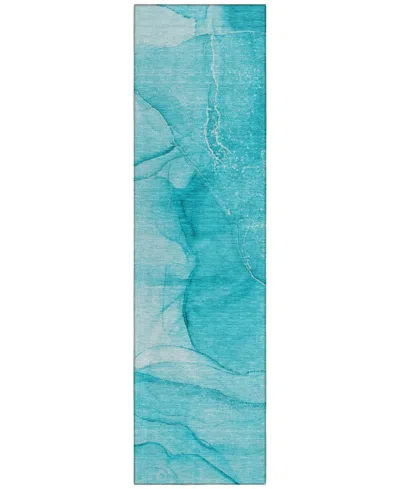 Addison Chantille Machine Washable Acn507 2'3x7'6 Runner Area Rug In Ocean