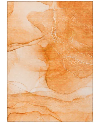 Addison Chantille Machine Washable Acn507 5'x7'6 Area Rug In Orange