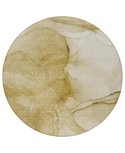 Addison Chantille Machine Washable Acn507 8'x8' Round Area Rug In Beige
