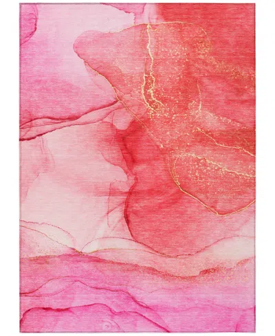 Addison Chantille Machine Washable Acn507 9'x12' Area Rug In Pink