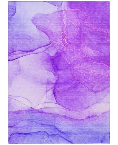 Addison Chantille Machine Washable Acn507 9'x12' Area Rug In Purple