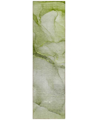 Addison Chantille Machine Washable Acn508 2'3x7'6 Runner Area Rug In Olive