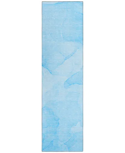 Addison Chantille Machine Washable Acn509 2'3x7'6 Runner Area Rug In Blue