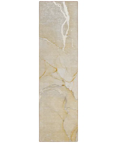 Addison Chantille Machine Washable Acn510 2'3x7'6 Runner Area Rug In Beige