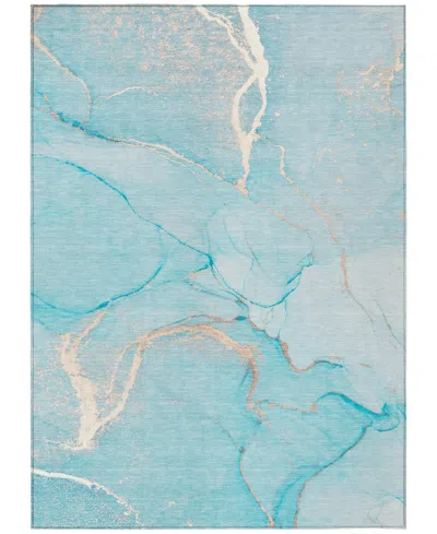 Addison Chantille Machine Washable Acn510 2'6x3'10 Area Rug In Ocean