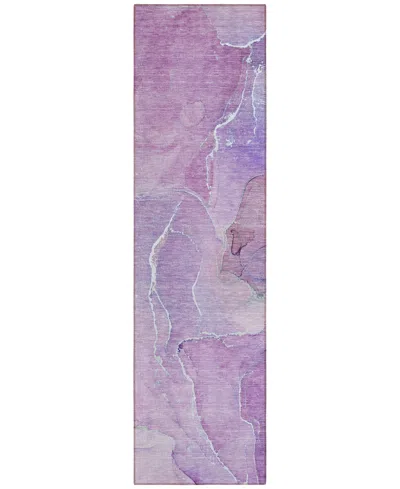Addison Chantille Machine Washable Acn511 2'3x7'6 Runner Area Rug In Purple