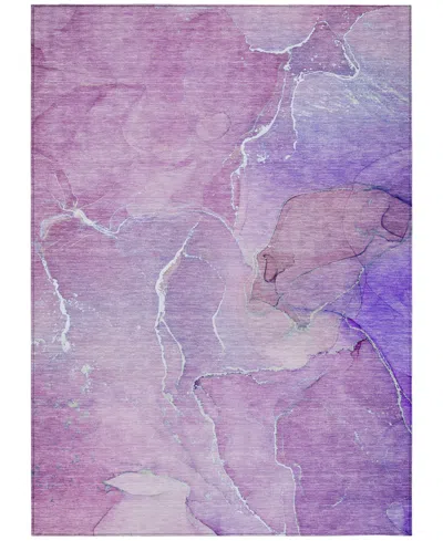 Addison Chantille Machine Washable Acn511 5'x7'6 Area Rug In Purple