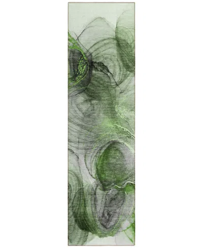 Addison Chantille Machine Washable Acn513 2'3x7'6 Runner Area Rug In Olive