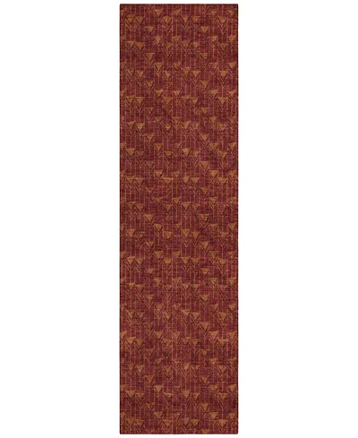 Addison Chantille Machine Washable Acn514 2'3x7'6 Runner Area Rug In Red
