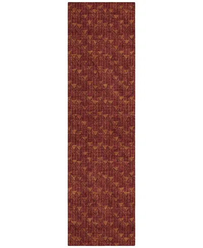 Addison Chantille Machine Washable Acn514 2'3x7'6 Runner Area Rug In Burgundy