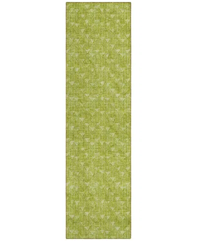 Addison Chantille Machine Washable Acn514 2'3x7'6 Runner Area Rug In Lime